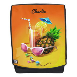 Tropical Drink custom name backpack