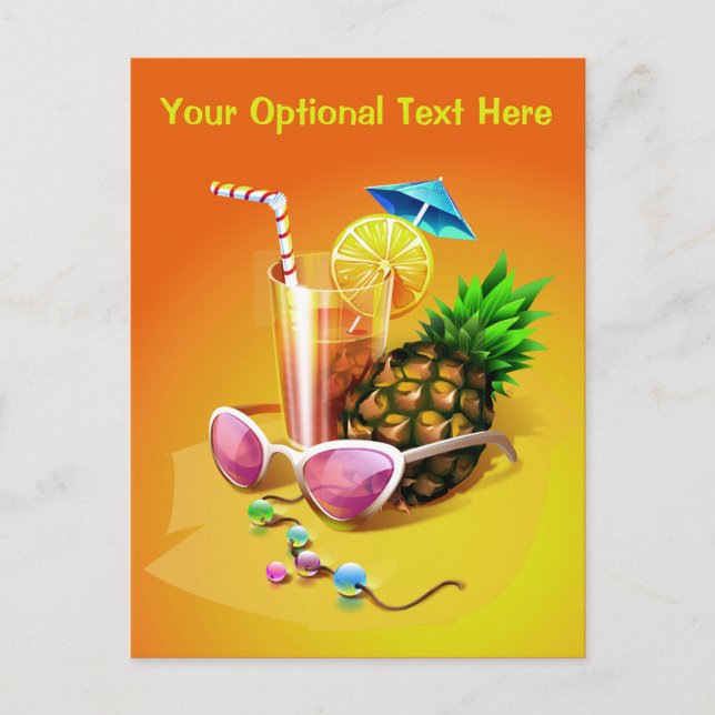 Tropical Drink custom postcard (Front)