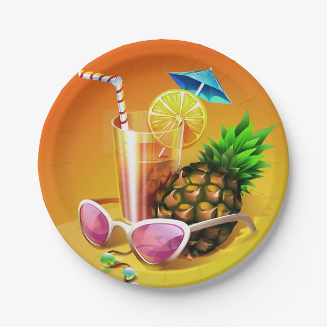 Tropical Drink paper plates (Front)