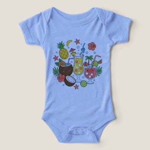 Tropical Drinks Cute Summer Cocktail Baby T-Shirt