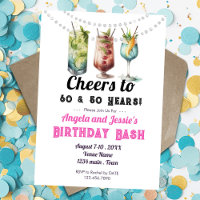 Tropical Drinks Double Adult Birthday