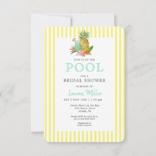 Tropical drinks Pool Party Bridal shower  Invitation