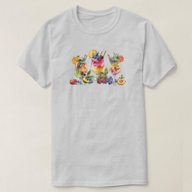 Tropical Drinks T-Shirt (Design Front)