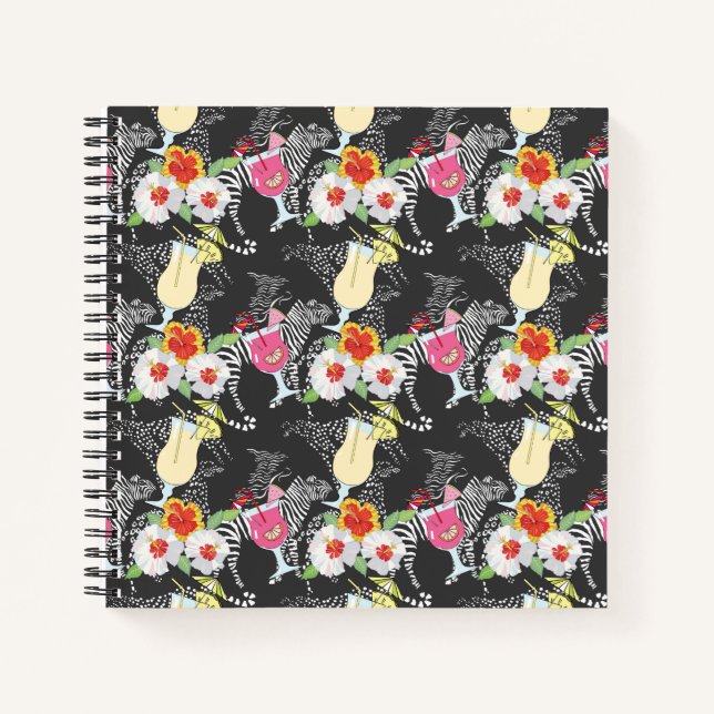 Tropical Drinks With Animals Notebook (Front)