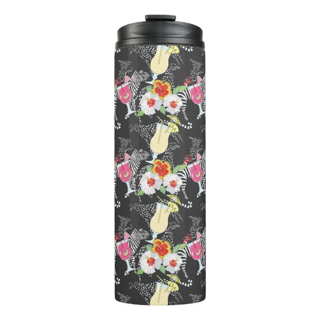 Tropical Drinks With Animals Thermal Tumbler (Front)