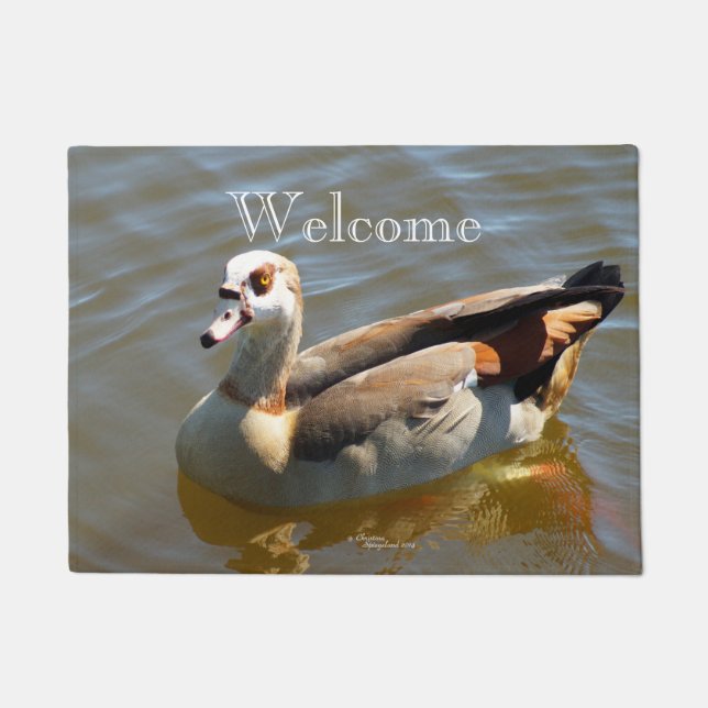 Tropical duck Welcome Doormat (Front)