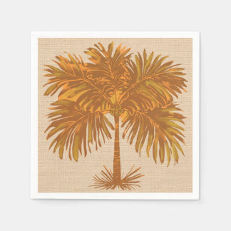 Tropical Earth Tones Island Palm Thanksgiving Napkin