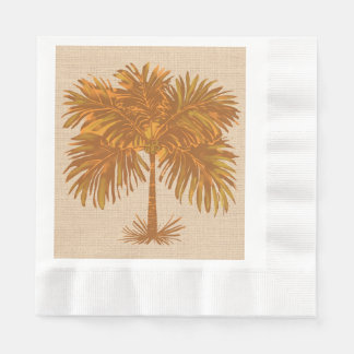 Tropical Earth Tones Island Palm Thanksgiving Napkin