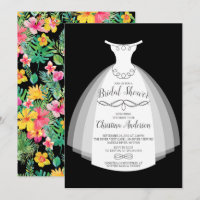 Tropical Elegance Bride Gown Bridal Shower