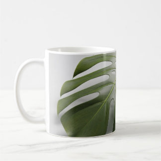Tropical Elegance: Monstera Leaf Coffee Mug