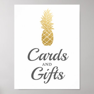 Tropical Elegance Pineapple Cards And Gifts Sign