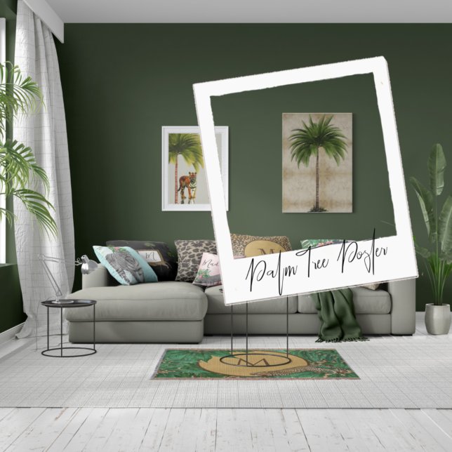 Tropical Elegant Palm Tree Vintage Poster (Creator Uploaded)