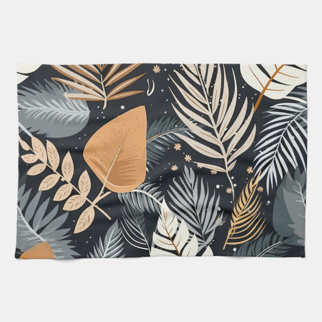 Tropical Elegant Pattern Tea Towel (Horizontal)