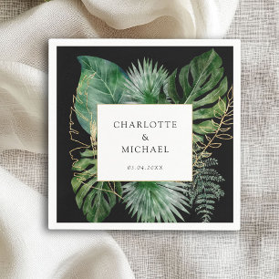 Tropical Elegant Plant Trending Wedding   Napkin