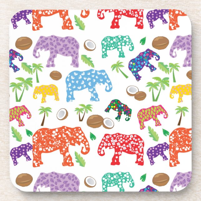 Tropical Elephants Coaster (Front)