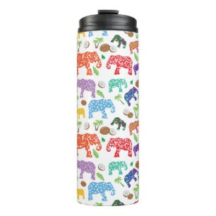 Tropical Elephants Thermal Tumbler