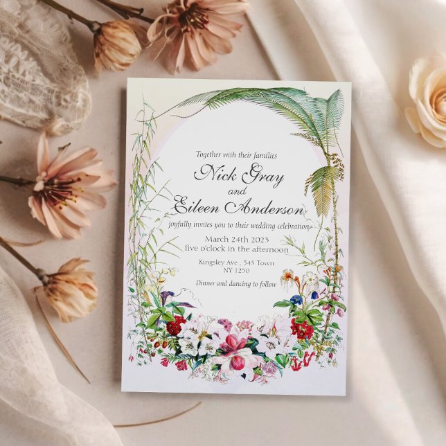 Tropical Enchanted Garden Wedding Invitation (Tropical Enchanted Garden Wedding )