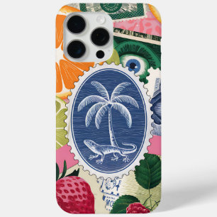 Tropical Escape - Vibrant Fruit and Nature Collage iPhone 15 Pro Max Case