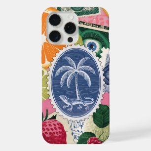 Tropical Escape - Vibrant Fruit and Nature Collage iPhone 15 Pro Max Case