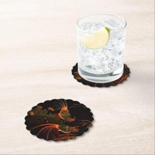 Tropical Exotic Birds of Paradise Paper Coaster