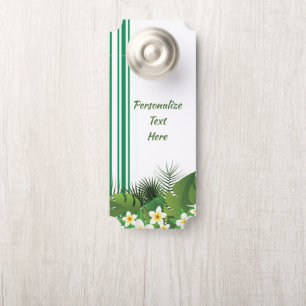 Tropical & Exotic Greenery Foliage Leaves Room Door Hanger