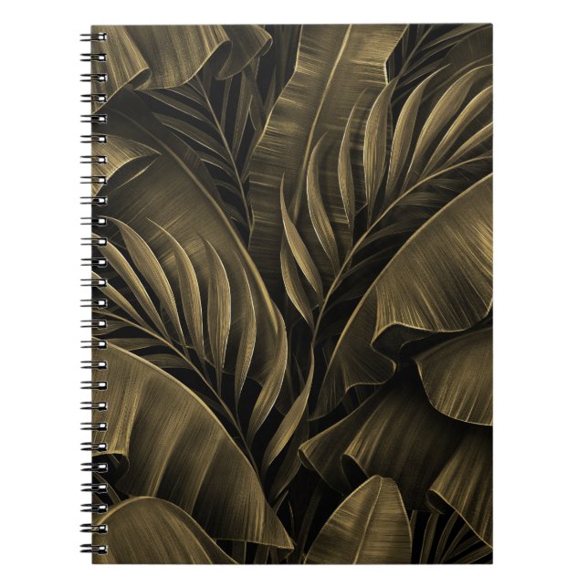 Tropical Exotic: Grunge Golden Nature Notebook (Front)