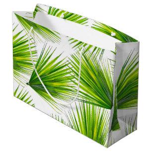 Tropical Exotic Hawaiian Palm Fronds Large Gift Bag
