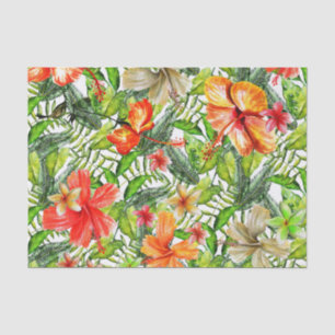 Tropical Exotic Jungle Hibiscus Flower Flowers Tissue Paper
