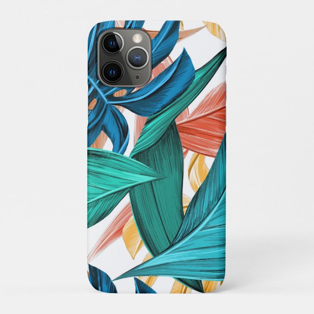Tropical exotic palm leaves  Case-Mate iPhone case (Back)