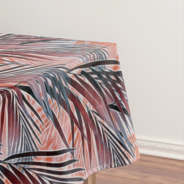 Tropical Exotic Palm Leaves Surreal Pattern  Tablecloth (In Situ)
