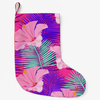 Tropical, exotic seamless pattern with exotic bird small christmas stocking