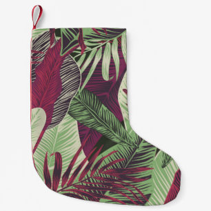 Tropical Exotic: Trendy Green Seamless Small Christmas Stocking