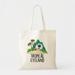 Tropical Eye-land Funny Island Pun Tote Bag