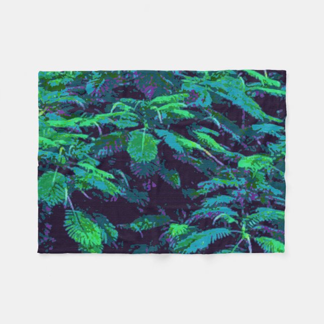 Tropical Fabric Fleece Blanket (Front (Horizontal))