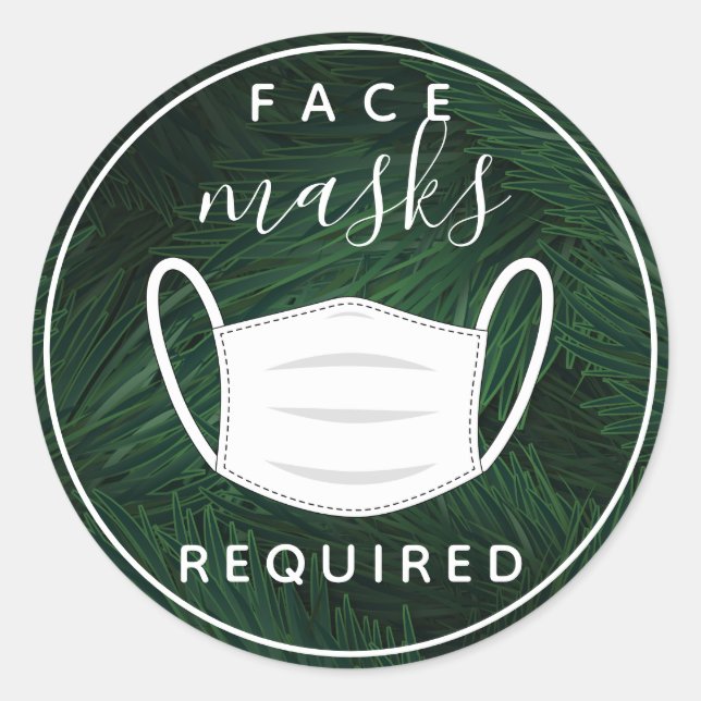 Tropical Face mask requred label (Front)