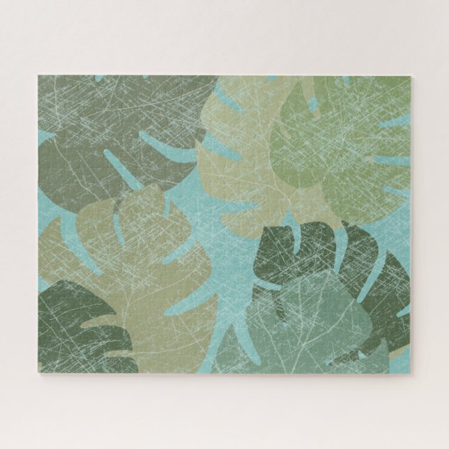 Tropical Faded Leaves Jigsaw Puzzle (Horizontal)