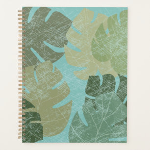 Tropical Faded Leaves Planner