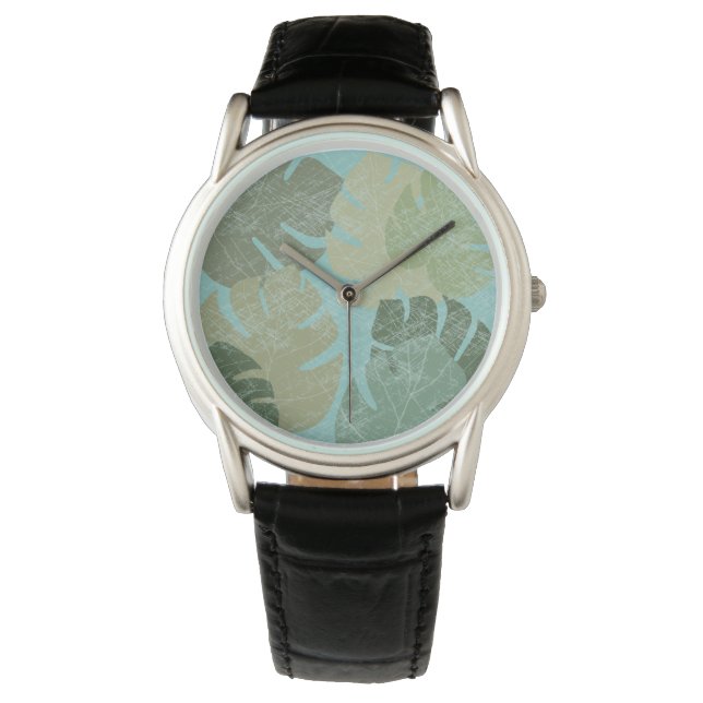 Tropical Faded Leaves Watch (Front)