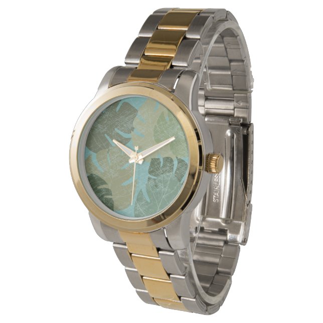Tropical Faded Leaves Watch (Angled)