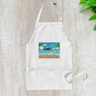 Tropical Family Beach Cruise Fun Standard Apron