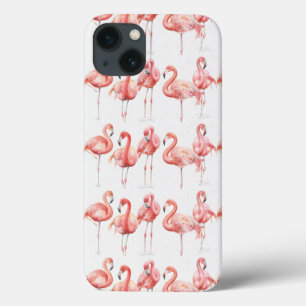 Tropical   Family of Flamingos iPhone 13 Case