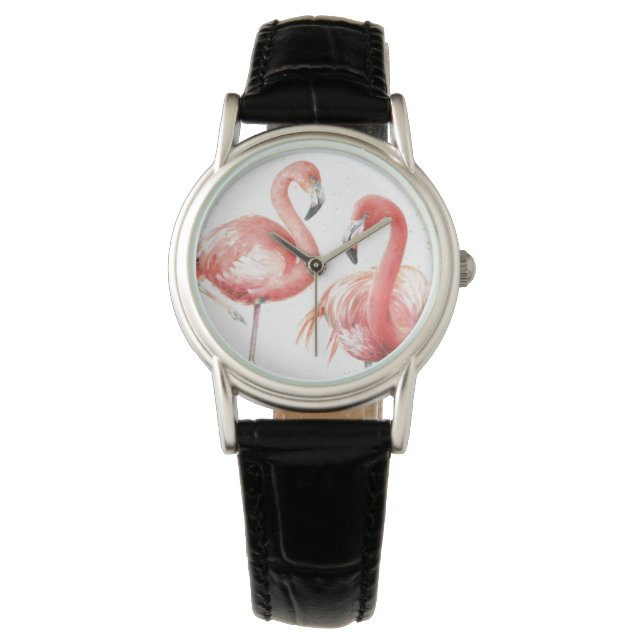 Tropical | Family of Flamingos Watch (Front)