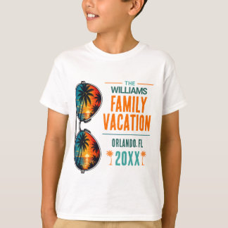 Tropical Family Vacation Matching Kids Beach Trip  T-Shirt