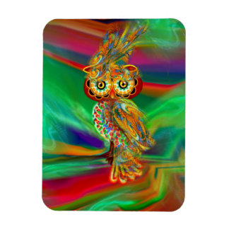Tropical Fashion Queen Owl Magnet
