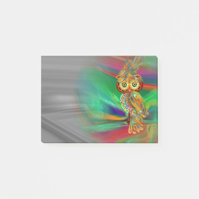 Tropical Fashion Queen Owl Post-it Notes (Front)