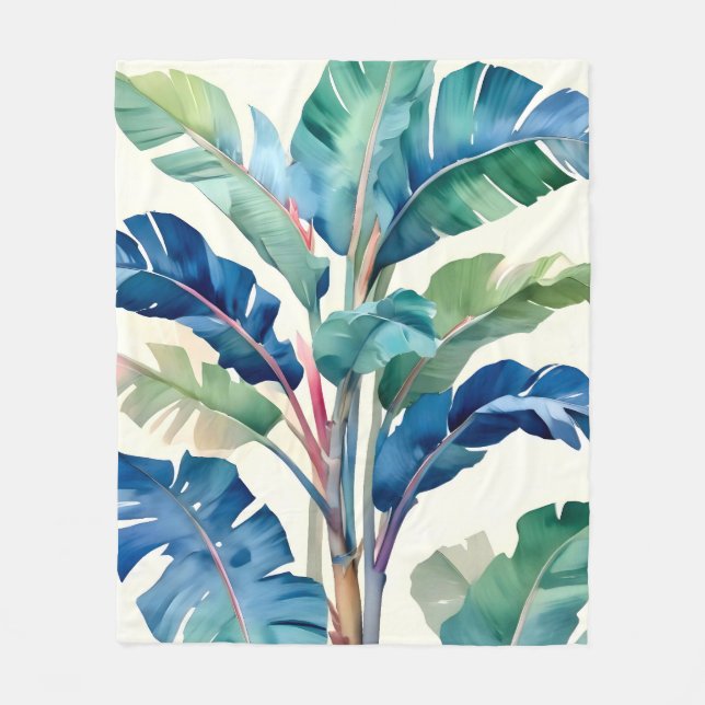 Tropical Feelings Fleece Blanket (Front)