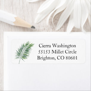 Tropical Fern Return Address Label