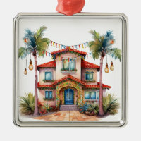 TROPICAL FESTIVE CHRISTMAS BEACH HOUSE