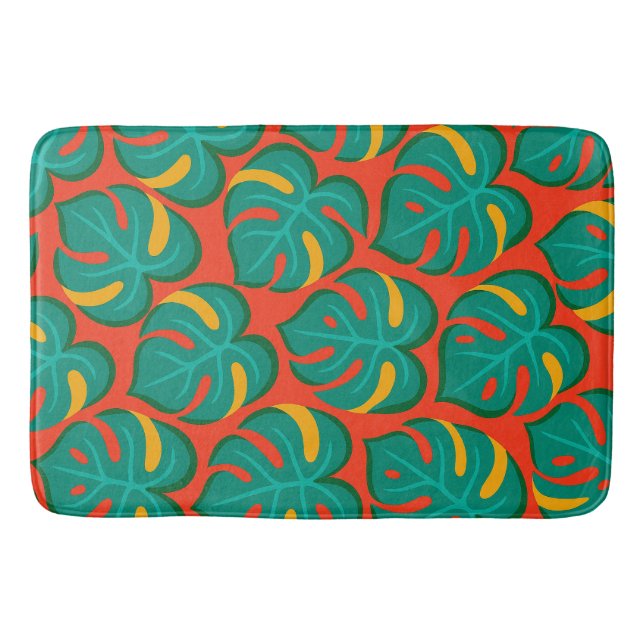 Tropical Fiesta Pattern Bath Mat (Front)