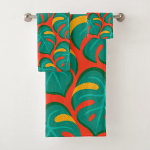 Tropical Fiesta Pattern Bath Towel Set